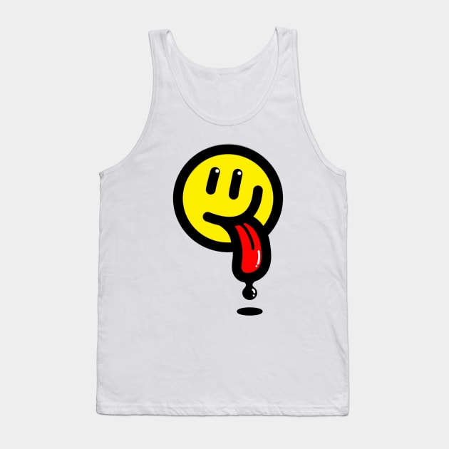 Licking Smiley Tank Top by GarryDeanArt